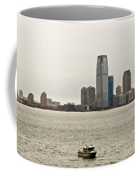 New York From Ferry Coffee Mug featuring the photograph Free from hustle and bustle by Elena Perelman