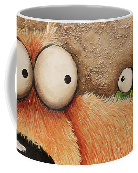 Dog Coffee Mug featuring the painting Free Loader by Lucia Stewart