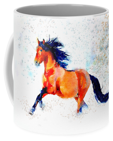 Freedom Runner Coffee Mug featuring the painting Freedom Runner by Angela Stanton