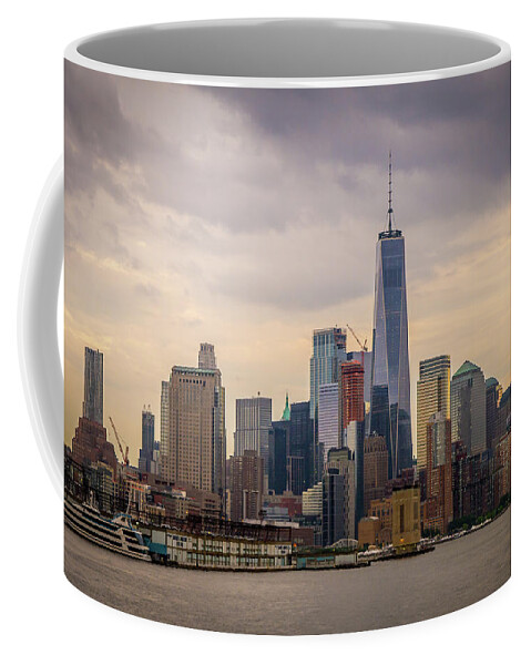 Hudson River Coffee Mug featuring the photograph Freedom Tower - Lower Manhattan 2 by Frank Mari