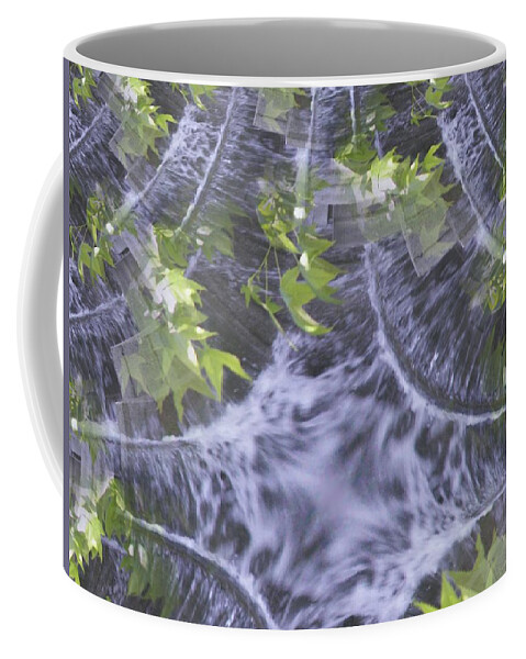 Seattle Coffee Mug featuring the digital art Freeway Park Waterfall 2 by Tim Allen