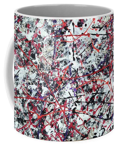 Abstract Coffee Mug featuring the painting Freewheelin' by Diane Thornton