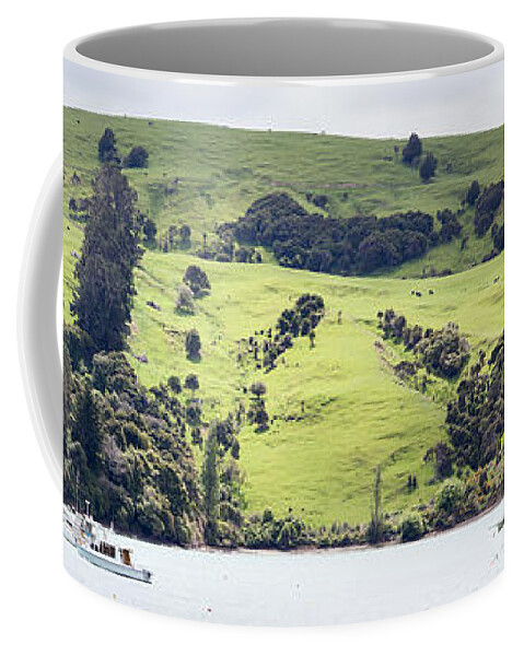 Panoramic Coffee Mug featuring the photograph French Bay Panorama by Ramunas Bruzas