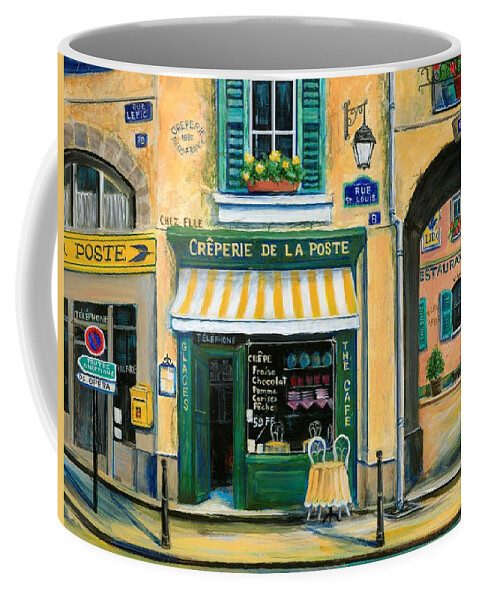 Paris Coffee Mug featuring the painting French Creperie by Marilyn Dunlap
