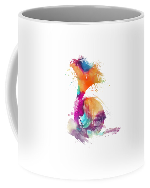 French Horn Coffee Mug featuring the digital art French horn watercolor musical instruments by Justyna Jaszke JBJart