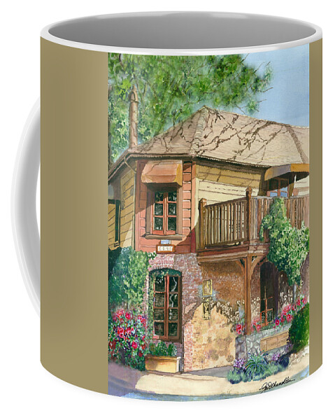 Cityscape Coffee Mug featuring the painting French Laundry Restaurant by Gail Chandler