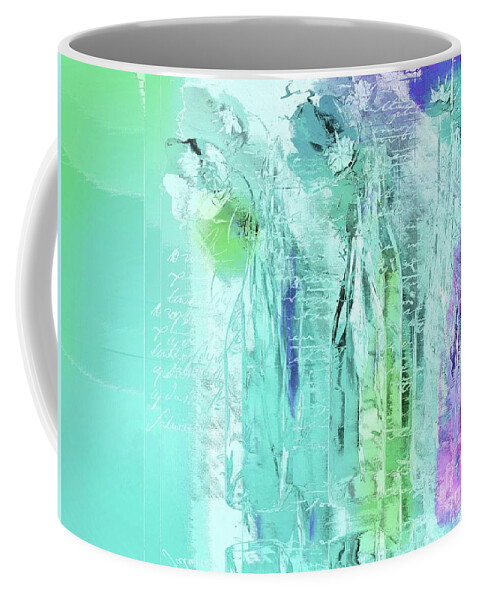 Blue Coffee Mug featuring the digital art French Still Life - 14b by Variance Collections