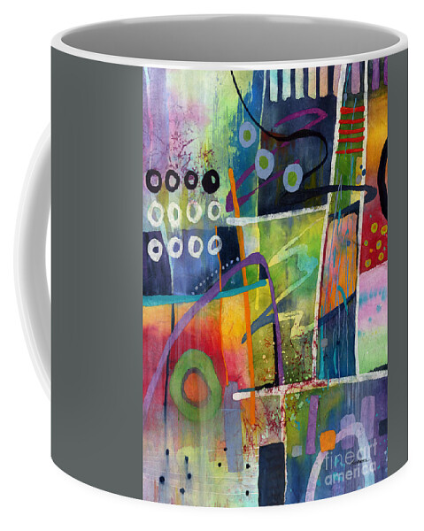 Abstract Coffee Mug featuring the painting Fresh Jazz by Hailey E Herrera