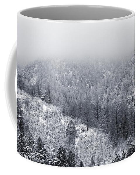 Snow Coffee Mug featuring the photograph Fresh Snow in Cheyenne Mountain Toned Color by Steven Krull