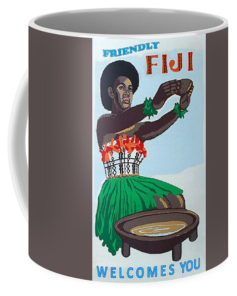 Friendly Coffee Mug featuring the painting Friendly Fiji Welcomes You by Long Shot