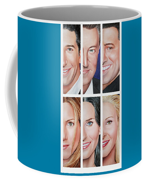 Friends Tv Show Coffee Mug featuring the painting Friends Set Two by Vic Ritchey