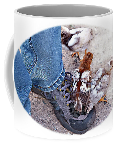 Chicken Coffee Mug featuring the photograph Friends by Tatiana Travelways