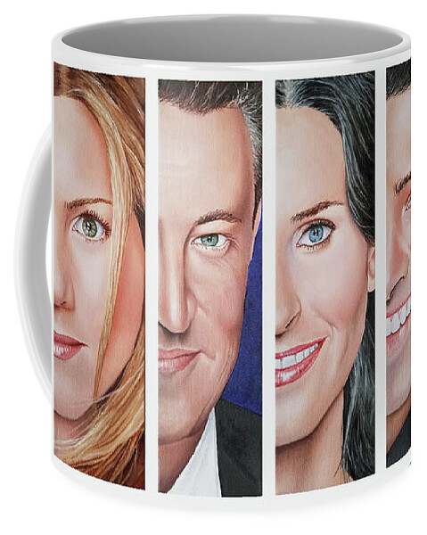 Friends Tv Show Coffee Mug featuring the painting Friends Set One by Vic Ritchey