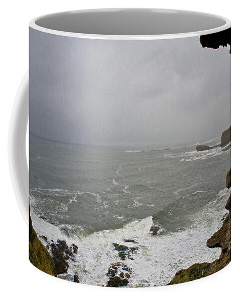 North Sea Coffee Mug featuring the photograph From the Castle Wall by Elena Perelman