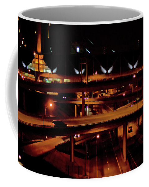 Kansas City Coffee Mug featuring the photograph From the Summit Street Bridge by Angie Rayfield