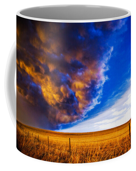 Kansas Coffee Mug featuring the photograph Front at Sunset 2 of 2 by Eric Benjamin