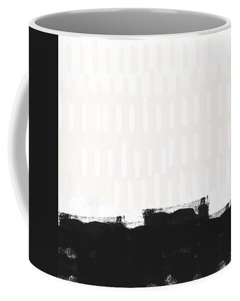 Abstract Coffee Mug featuring the painting Frontier 25- Modern Abstract Art by Linda Woods by Linda Woods