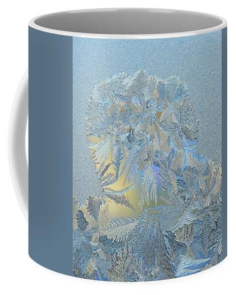 Abstract Coffee Mug featuring the digital art Frost On The Window Two by Lyle Crump