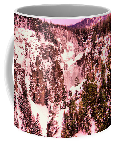 Waterfall Coffee Mug featuring the photograph Frozen clear creek falls by Jeff Swan