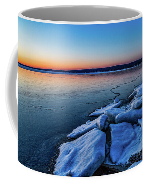 Higgins Lake Coffee Mug featuring the photograph Frozen in time by Joe Holley