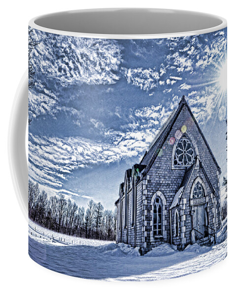 Blue Coffee Mug featuring the photograph Frozen Land by Alana Ranney