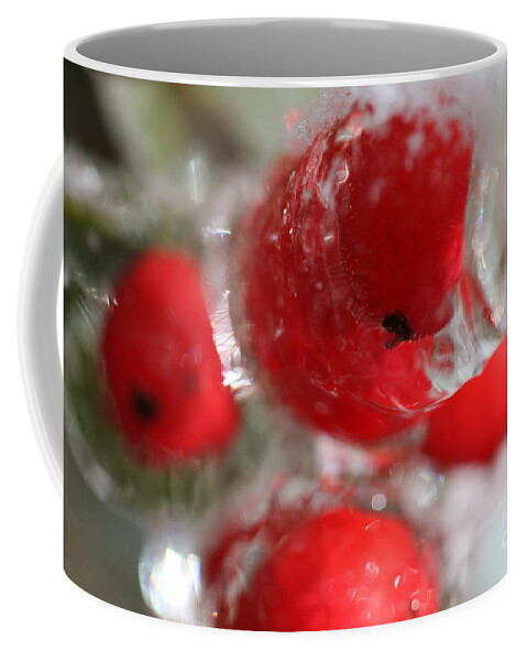 Berries Coffee Mug featuring the photograph Frozen Winter Berries by Nadine Rippelmeyer