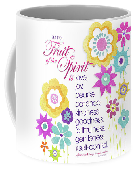 Fruit Of The Spirit Coffee Mug featuring the mixed media Fruit of the Spirit by Shevon Johnson