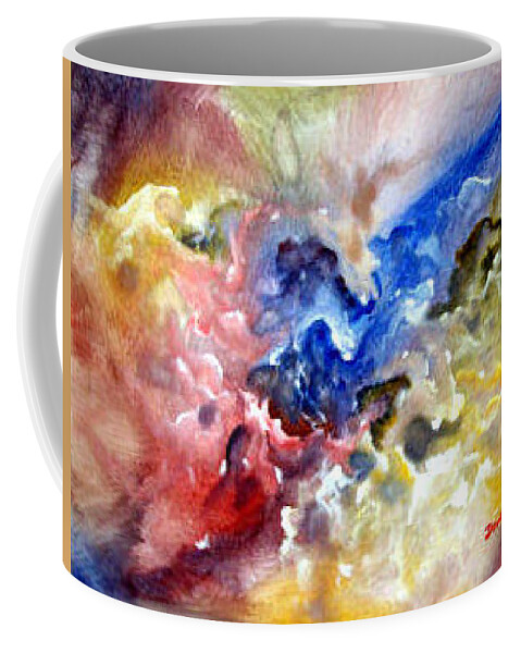 Abstract Art Coffee Mug featuring the painting Fruitfulness by Raymond Doward
