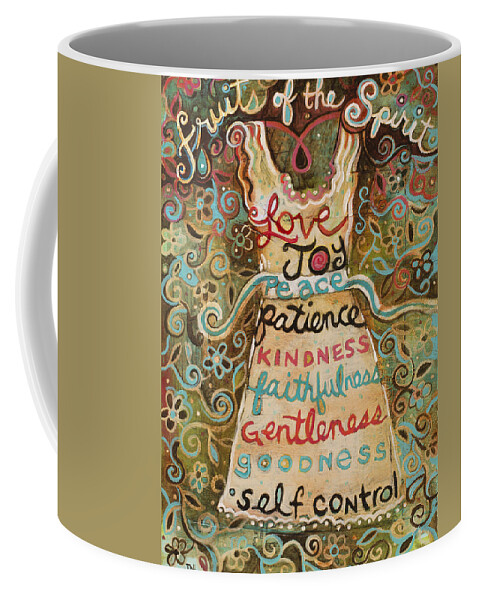 Jen Norton Coffee Mug featuring the painting Fruits of the Spirit by Jen Norton