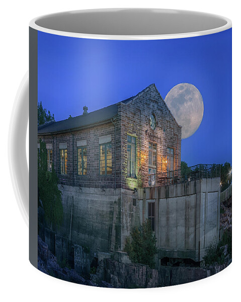 Full Moon Coffee Mug featuring the photograph Full Moon at Falls Overlook by Susan Rissi Tregoning