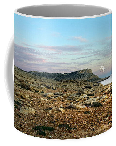 Cavo Greco Coffee Mug featuring the photograph Full Moon by Stelios Kleanthous