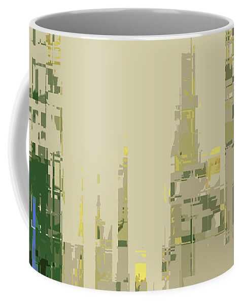 Abstract Coffee Mug featuring the digital art Futura Circa 66 by Gina Harrison