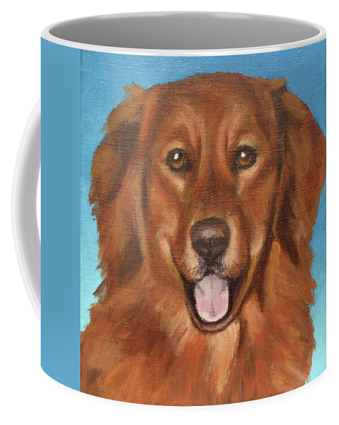 Dog Coffee Mug featuring the sculpture Gabe by Carol Russell