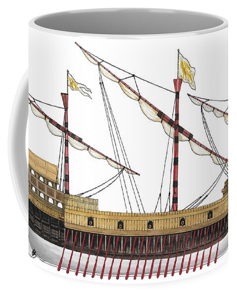  Coffee Mug featuring the painting Galeazza Grossa by The Collectioner