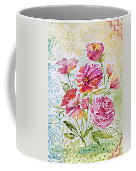 Watercolor Painting Coffee Mug featuring the painting Garden Beauty-JP2957 by Jean Plout