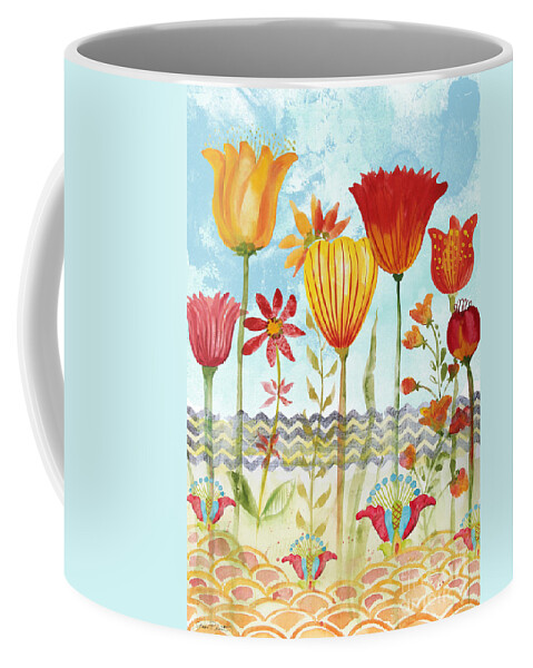 Watercolor Painting Coffee Mug featuring the painting Garden Beauty-JP2960 by Jean Plout