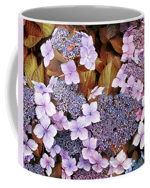 Garden Flowers Purple Yellow Gold Blue Coffee Mug featuring the photograph Garden Flowers by Lawrence Knutsson