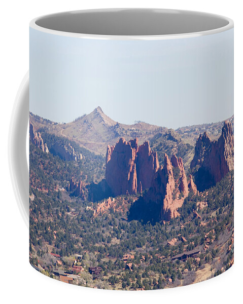 Garden Of The Gods Coffee Mug featuring the photograph Garden of the Gods and Colorado Springs by Steven Krull