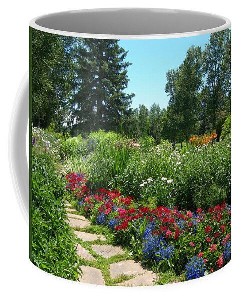Flowers Coffee Mug featuring the photograph Garden Path by Lorraine Baum