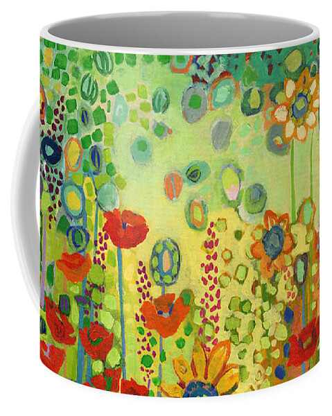 Poppy Coffee Mug featuring the painting Garden Poetry by Jennifer Lommers