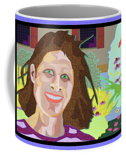 Patterns And Color In The Garden Coffee Mug featuring the digital art Garden Portrait by Rod Whyte