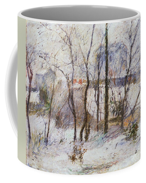 Garden Under Snow Coffee Mug featuring the painting Garden under Snow by Paul Gauguin