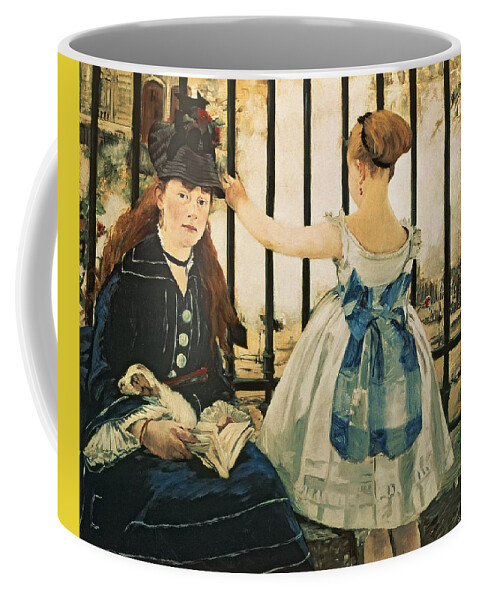 Railings Coffee Mug featuring the painting Gare St Lazare by Edouard Manet