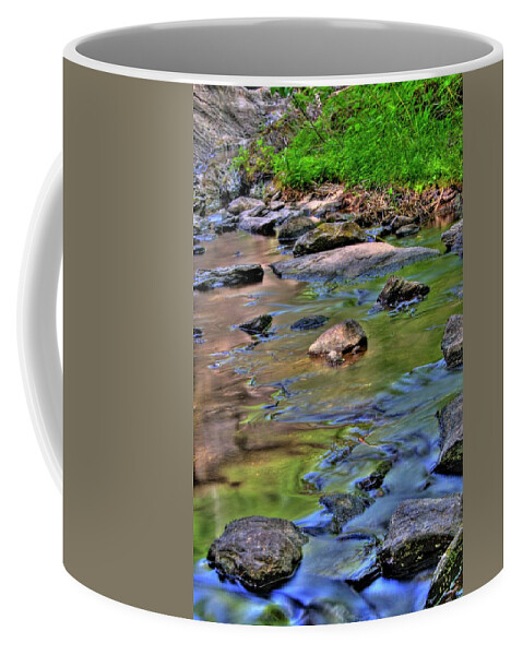 Water Coffee Mug featuring the photograph Garland Falls Dam VII by Greg DeBeck