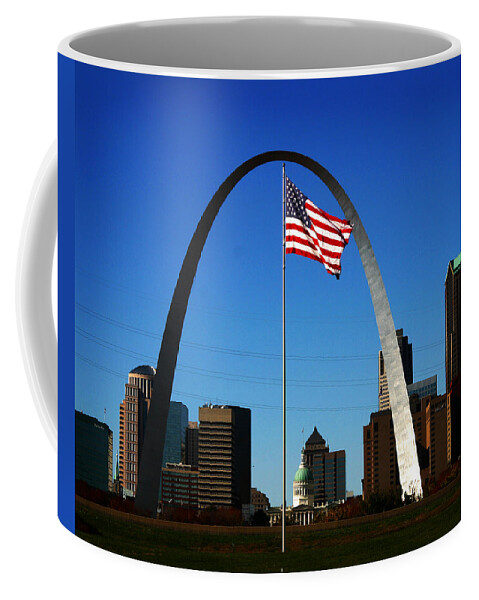 Arch Coffee Mug featuring the photograph Gateway To The West by Anthony Jones