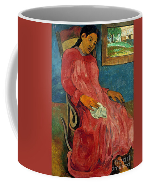 1891 Coffee Mug featuring the photograph Gauguin: Reverie, 1891 by Granger