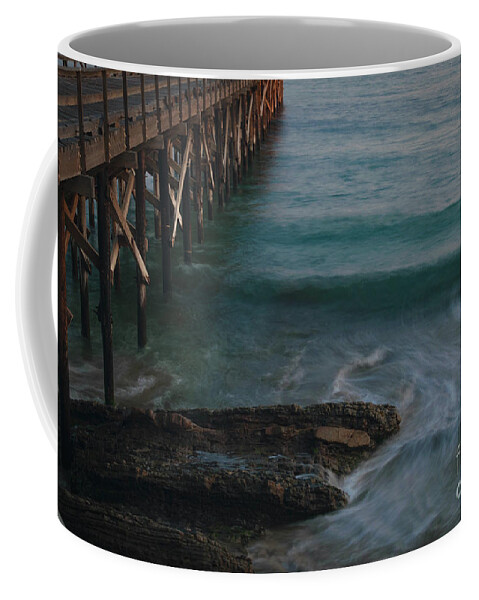 Gaviota Coffee Mug featuring the photograph Gaviota Pier at Dusk by Jeff Hubbard