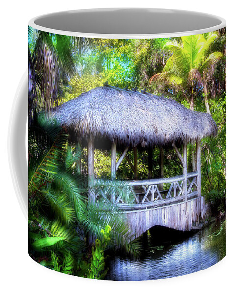 Gazebo Coffee Mug featuring the photograph Gazebo In Paradise by Mark Andrew Thomas