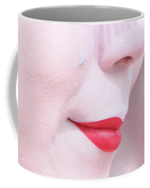 Geisha Coffee Mug featuring the photograph Geisha smile by Delphimages Photo Creations