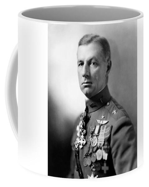 Billy Mitchell Coffee Mug featuring the photograph General Billy Mitchell Portrait by War Is Hell Store